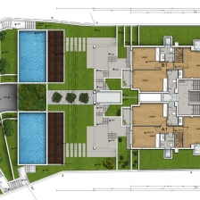 Ground Floor with pool Christakis Oikonomou and Associates, sea view, residences Panorama Thessaloniki