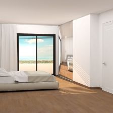 Bedroom Christakis Oikonomou and Associates, sea view, residences Panorama Thessaloniki