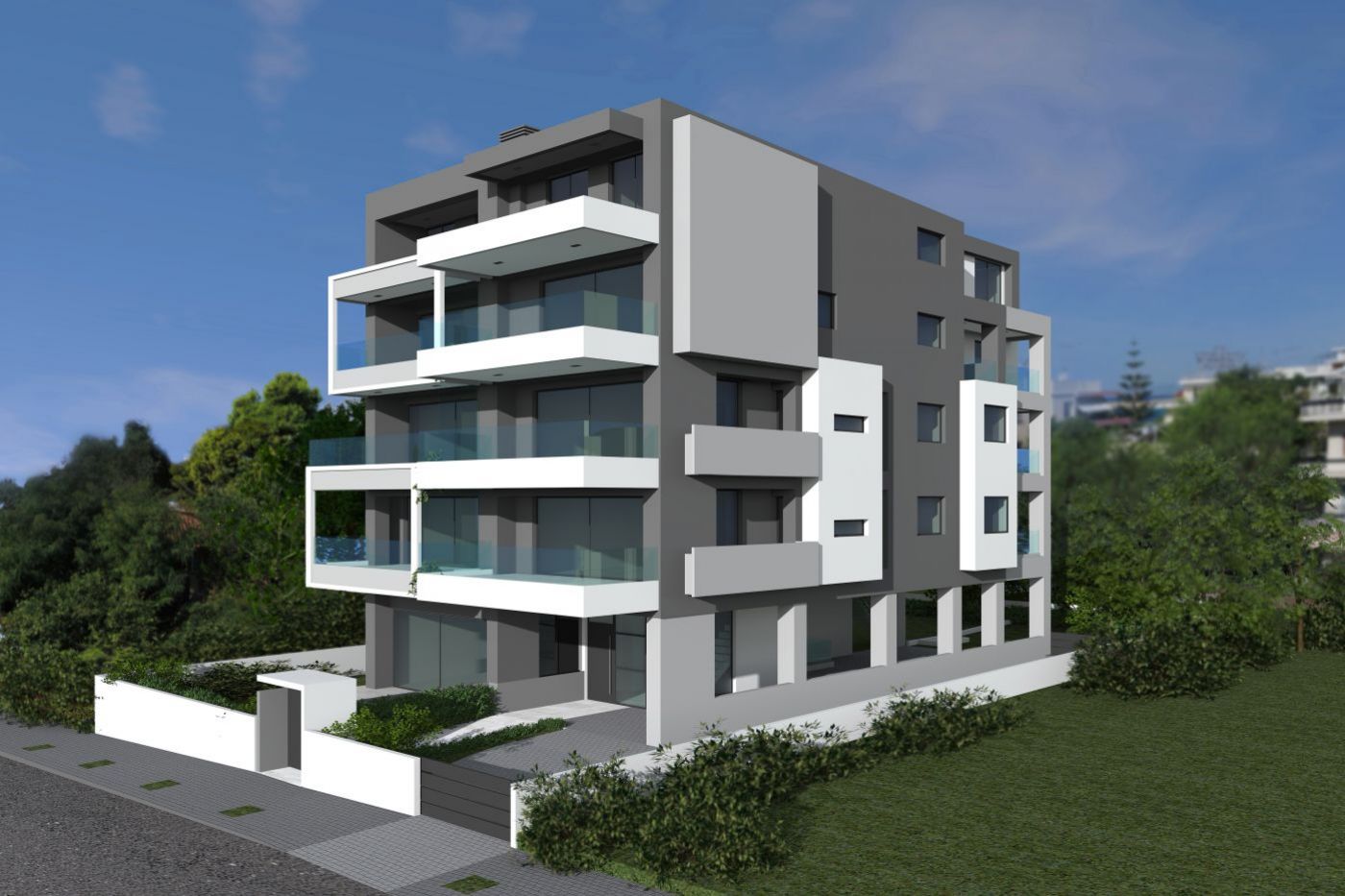 Christakis Oikonomou and Associates, sea view, residences Voula Athens