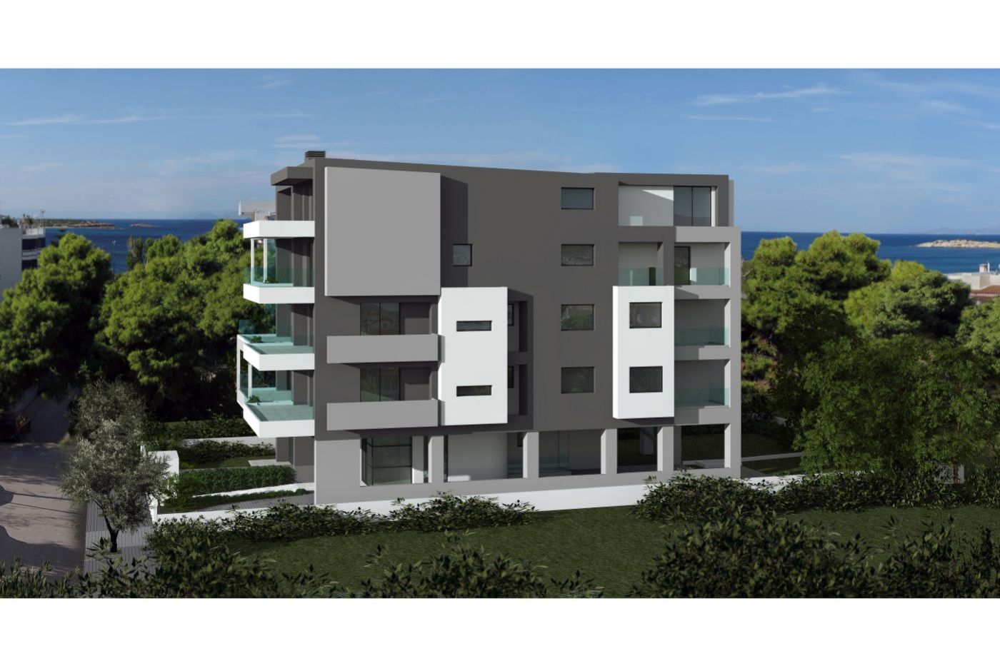 Christakis Oikonomou and Associates, sea view, residences Voula Athens