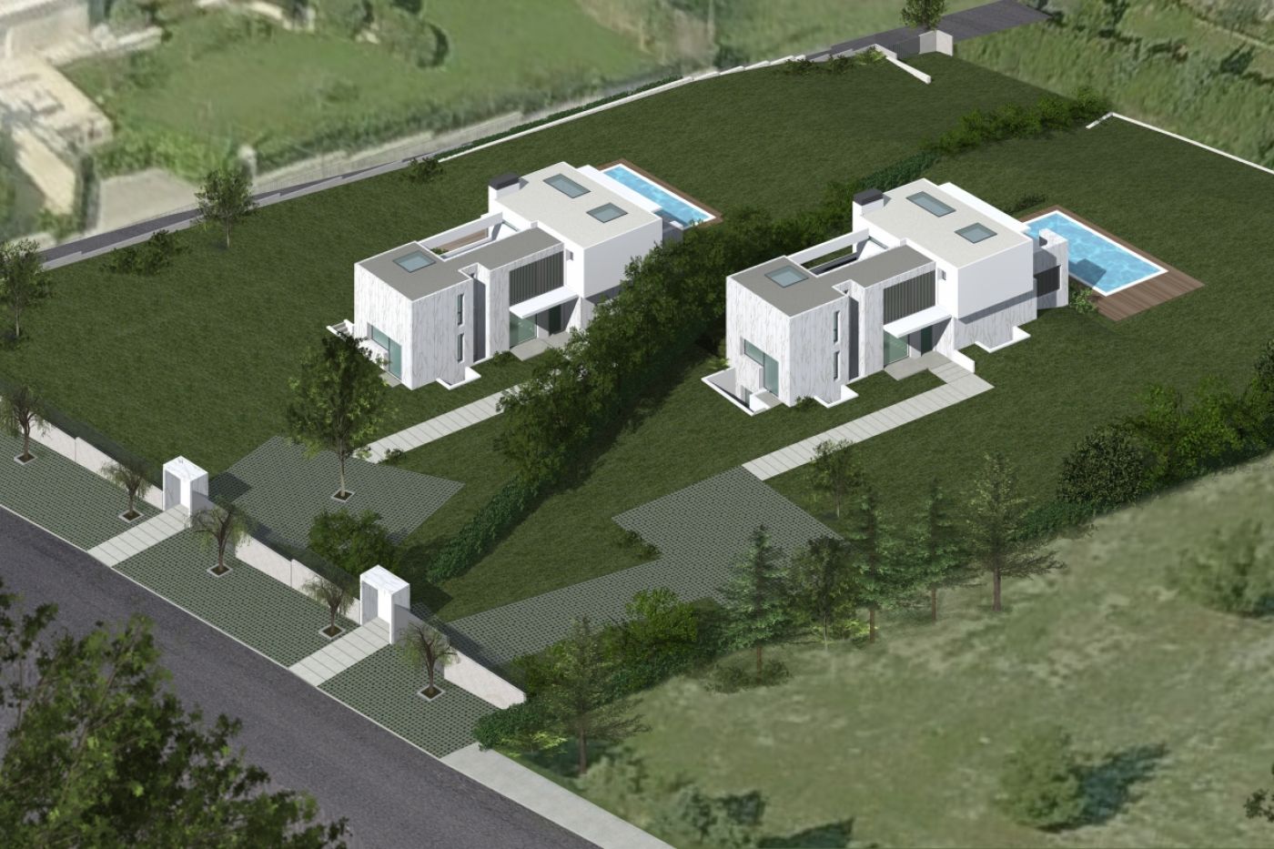 Christakis Oikonomou and Associates, family homes in Thessaloniki, Pylaia, sea view