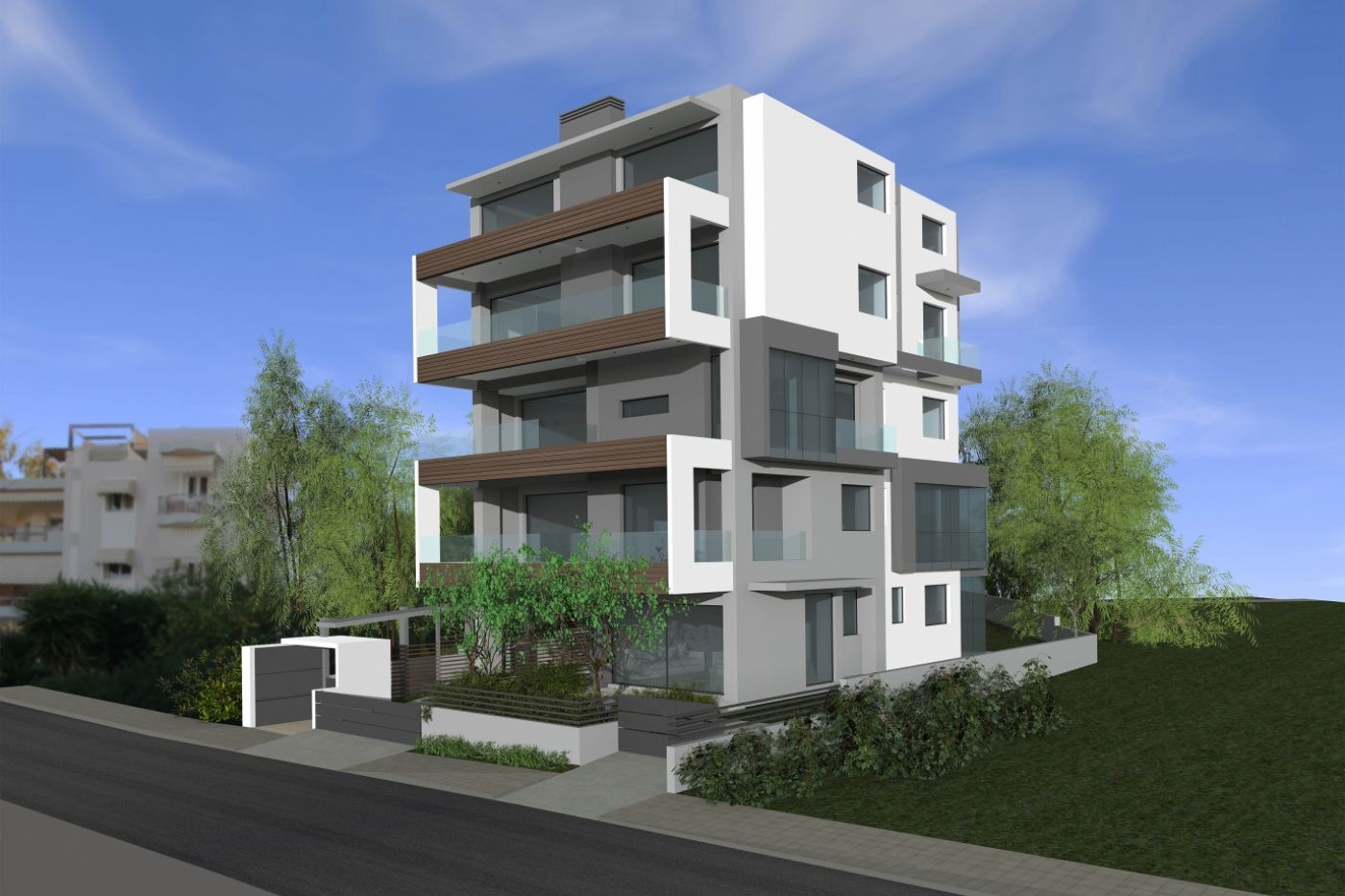 Christakis Oikonomou and Associates, sea view, residences Voula Athens