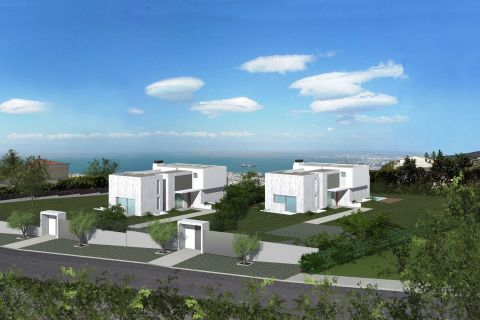 Christakis Oikonomou and Associates, family homes in Thessaloniki, Pylaia, sea view